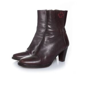 A.F. vd Vorst brown leather ankle boots